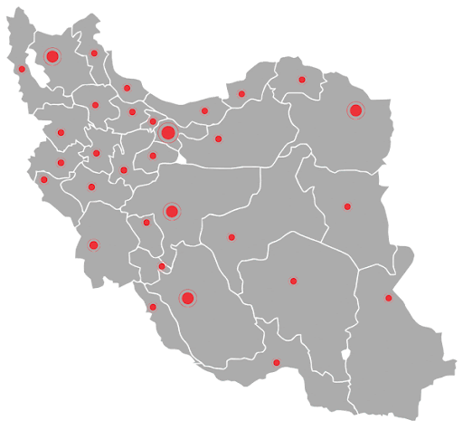 شعب مرکز تخصصی لیزردرمانی ایران در سراسر کشور